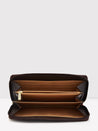 Caprese Zeta Zip Around Women'S Wallet Large Quilted Chocolate