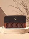 Caprese Zeta Zip Around Women'S Wallet Large Quilted Chocolate