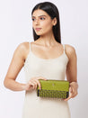 Caprese Zeta Zip Around Women'S Wallet Large Quilted Olive