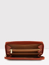 Caprese Zeta Zip Around Women'S Wallet Large Quilted Tan