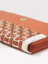 Caprese Zeta Zip Around Women'S Wallet Large Quilted Tan