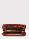 Caprese Zeta Zip Around Women'S Wallet Large Quilted Tan