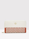 Caprese Zeta Zip Around Women'S Wallet Large Quilted Vanilla