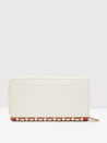 Caprese Zeta Zip Around Women'S Wallet Large Quilted Vanilla