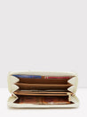 Caprese Zeta Zip Around Women'S Wallet Large Quilted Vanilla