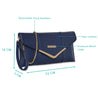 Caprese Dana Clutch Medium Midnight Blue