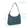 Caprese Rosalia Satchel Medium Teal/Bluish Grey
