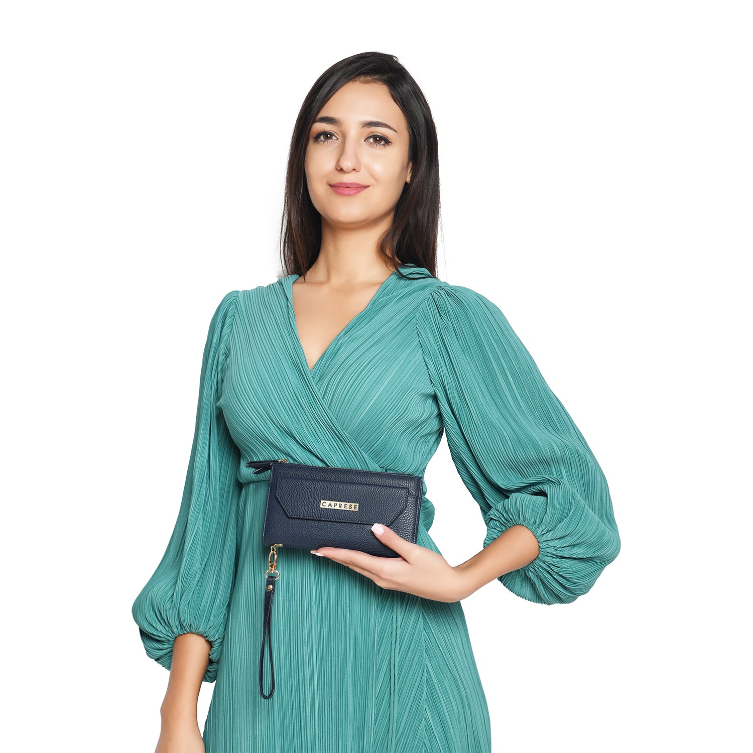 Caprese Mia Zip Wallet Large Blue