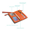 Caprese Mia Zip Wallet Large Orange